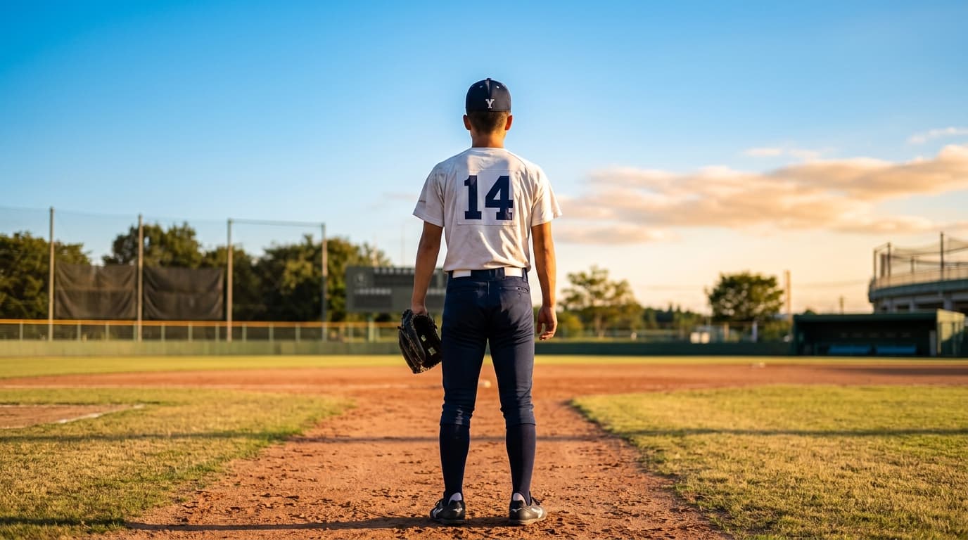 野球名言 グラウンドに立つ選手の後ろ姿