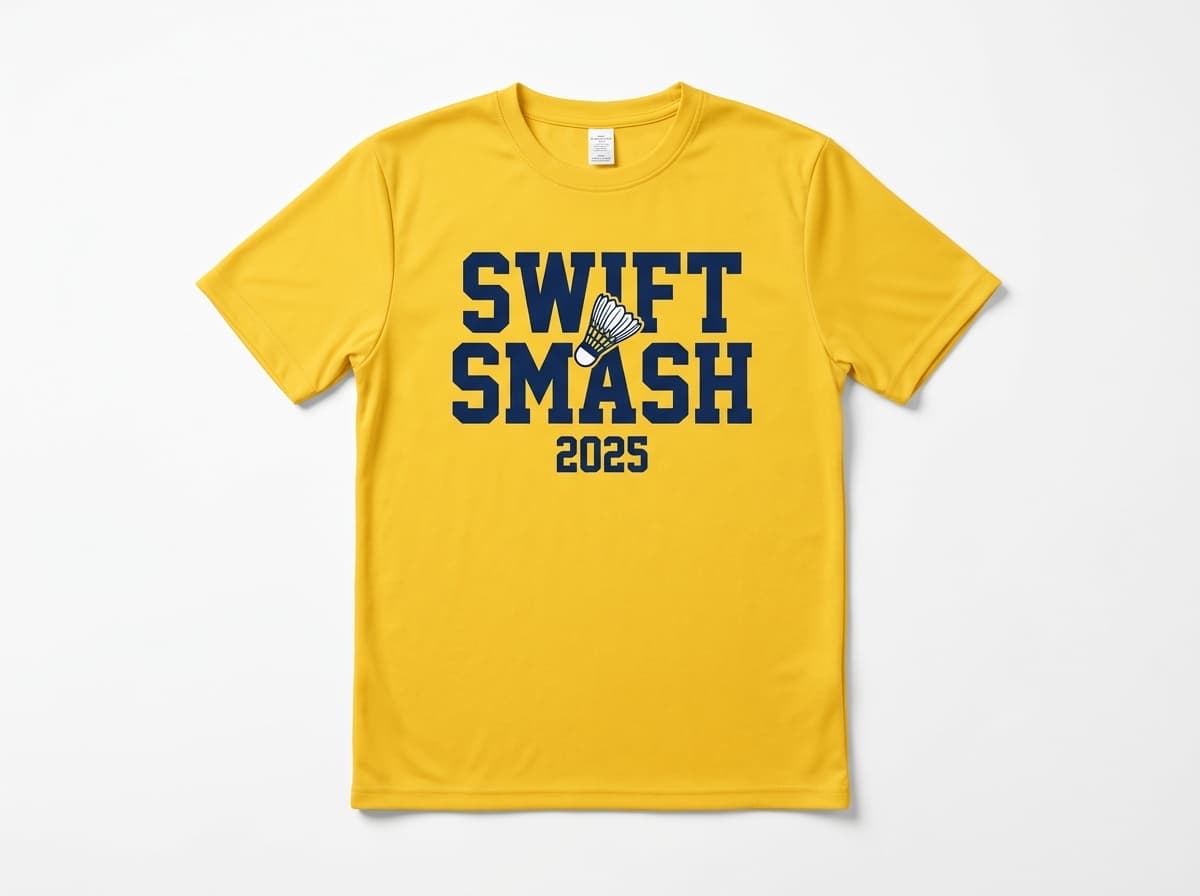 バドミントン オリジナルTシャツ制作イメージ チーム名大胆デザイン