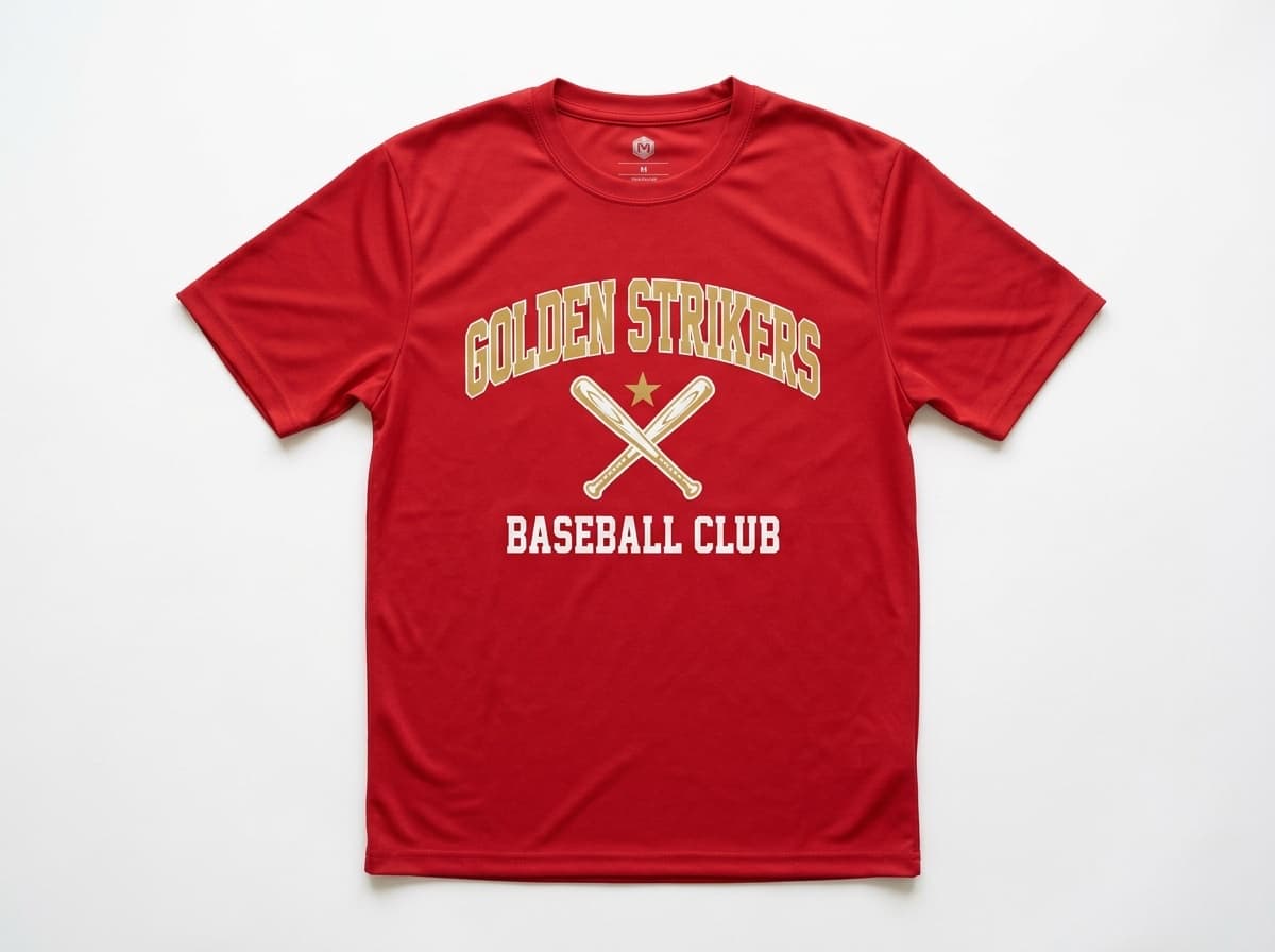 野球 オリジナルTシャツ制作イメージ チーム名＋クロスバット