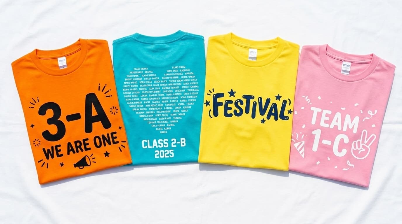 文化祭 クラスTシャツ オリジナル制作イメージ