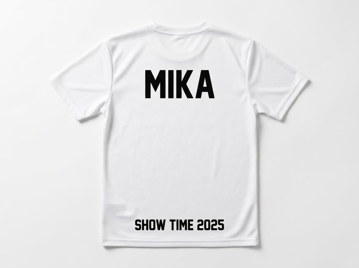 ダンスチーム オリジナルTシャツ制作イメージ 背面メンバー名