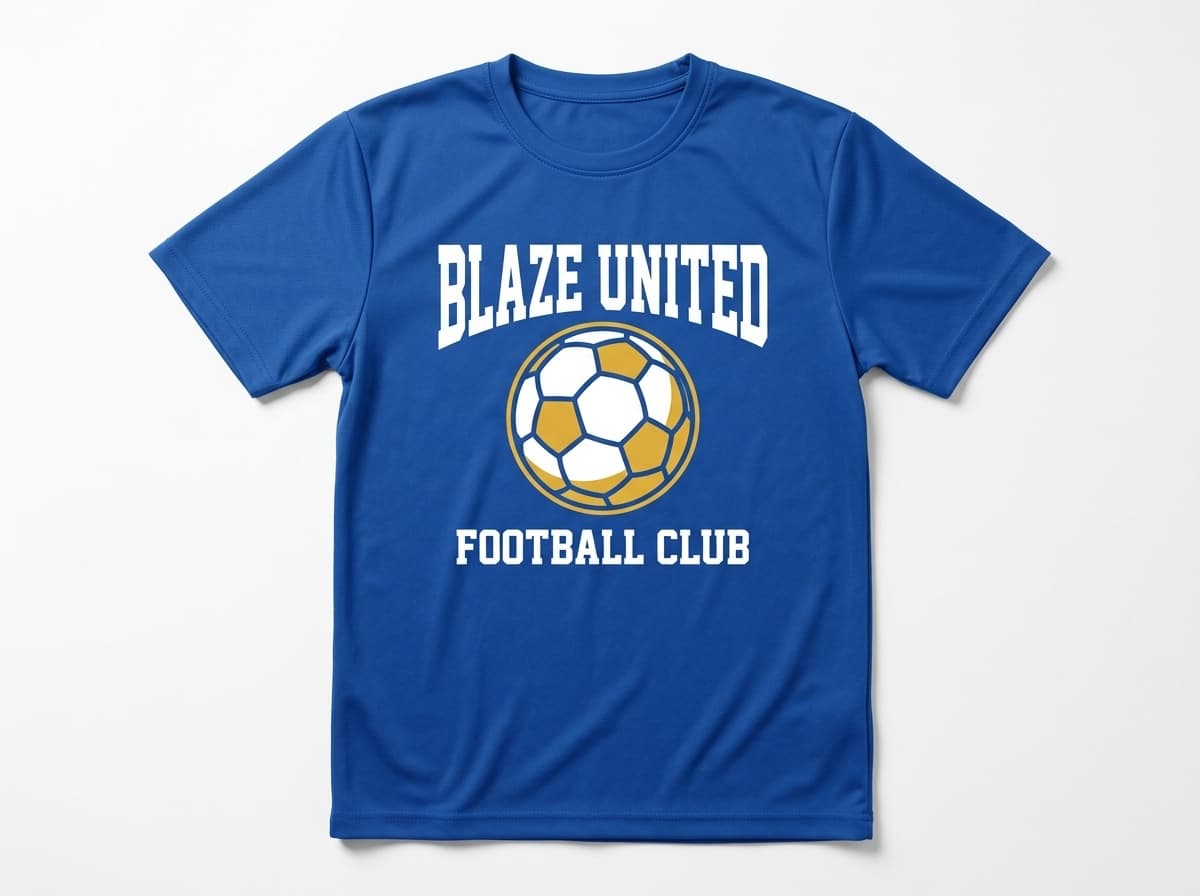 サッカー オリジナルTシャツ制作イメージ チームエンブレム＋チーム名