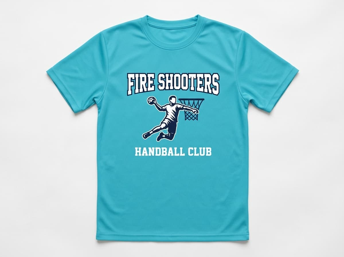 ハンドボール オリジナルTシャツ制作イメージ チーム名＋ロゴ