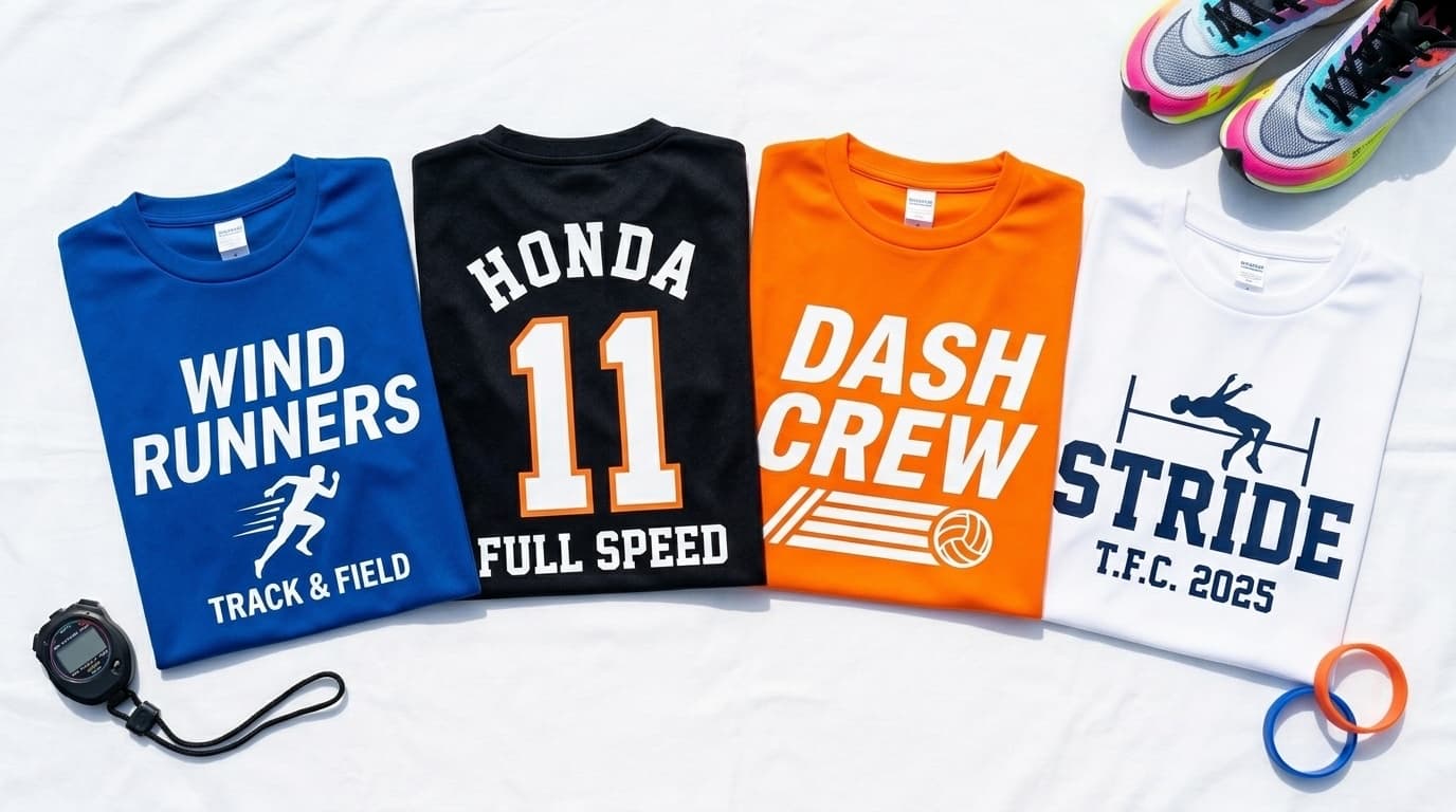 陸上 オリジナルTシャツ チーム名入り制作イメージ