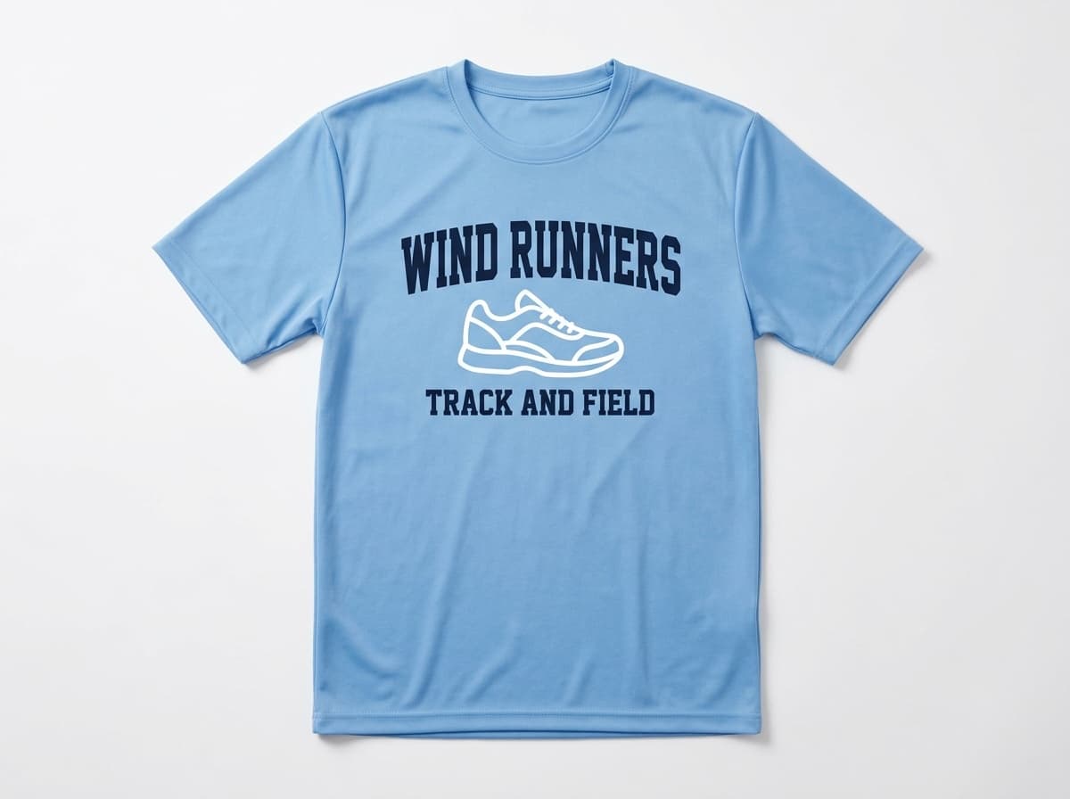陸上 オリジナルTシャツ制作イメージ チーム名＋ロゴ