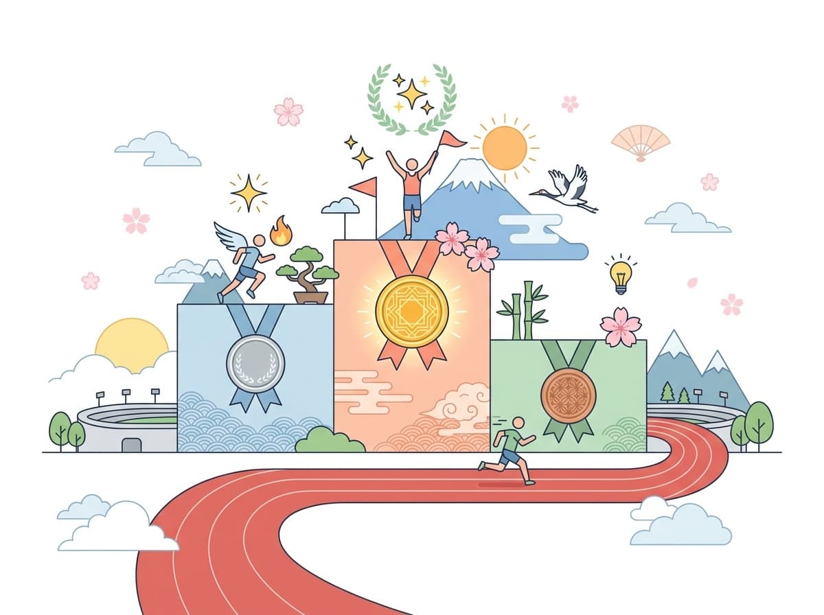 陸上競技名言 トラックで挑戦する選手のシルエット